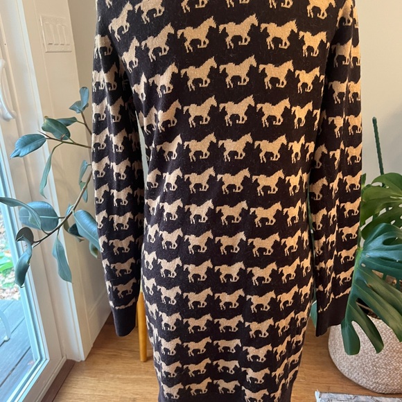 H&M Brown Horse Print Cardigan Sz M - Picture 12 of 13